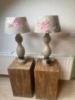 Staande schemerlampen, Huis en Inrichting, Lampen | Vloerlampen, Ophalen, Zo goed als nieuw, Hout, 100 tot 150 cm