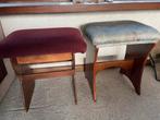 Vintage handgemaakte voetenbankjes, Hout, Minder dan 50 cm, Gebruikt, Vintage