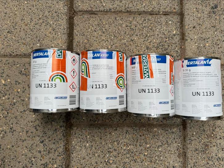 Hertalan EPDM Contactlijm 4x900g, Doe-het-zelf en Verbouw, Verf, Beits en Lak, Nieuw, Verf, Minder dan 5 liter, Ophalen of Verzenden