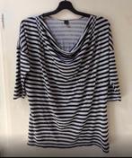 Ms Mode. Grijs/zwart streep shirt met 3/4 mouwen. Maat XXL, Kleding | Dames, Tops, Zwart, Maat 46/48 (XL) of groter, Ophalen of Verzenden