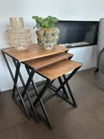 Drie bijzettafels  X-cross Set, Ophalen, Minder dan 55 cm, Zo goed als nieuw, Rechthoekig