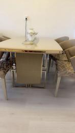Eettafel met stoelen & 6 Salontafel - Complete Set, Huis en Inrichting, Complete eetkamers, Ophalen of Verzenden, Zo goed als nieuw