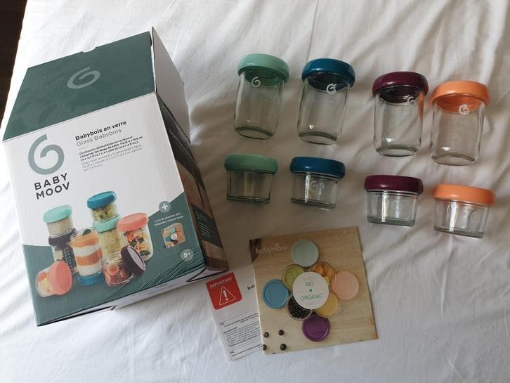 Babymoov Babybols 8 glazen babypotjes: 4 grote en 4 kleine, Kinderen en Baby's, Babyvoeding en Toebehoren, Zo goed als nieuw, Overige typen