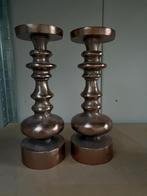 2 koperen riverdale kandelaars, Ophalen, Zo goed als nieuw, Minder dan 25 cm