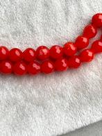 Candy Red Jade Kralen - Natuursteen Facet kralen 6mm, Hobby en Vrije tijd, Kralen en Sieraden maken, Nieuw, Kraal, Verzenden