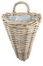 Tuinmand Hangmand rotan H40 rieten puntmand Nieuw, Minder dan 60 cm, Nieuw, Ophalen of Verzenden, Overige vormen