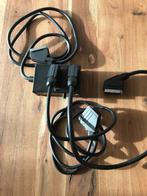 scart splitser met schakelaar en 2 scart snoeren, Audio, Tv en Foto, Audiokabels en Televisiekabels, Ophalen of Verzenden, Gebruikt