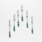 Archibald Knox zilver met emaille vorken TOPSTUK, Antiek en Kunst, Antiek | Goud en Zilver, Verzenden, Zilver