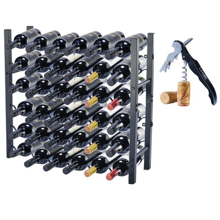 Wijnrek | 36 flessen | 65x20x60cm | Staal | Flessenrek |, Huis en Inrichting, Woonaccessoires | Wijnrekken, Nieuw, 75 cm of meer