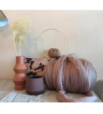 Lontwol 3kg cappuccino / terracotta, XXL wol beschikbaar voor biedingen