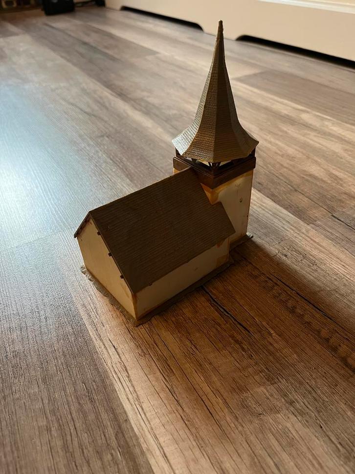 Gedetailleerd Kerk Model 1:87 - Modelspoorbaan, Hobby en Vrije tijd, Modeltreinen | H0, Gebruikt, Overige typen, Overige merken