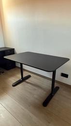 Bureau Bekant Ikea zwart, 120x80cm, Ophalen, In hoogte verstelbaar, Gebruikt