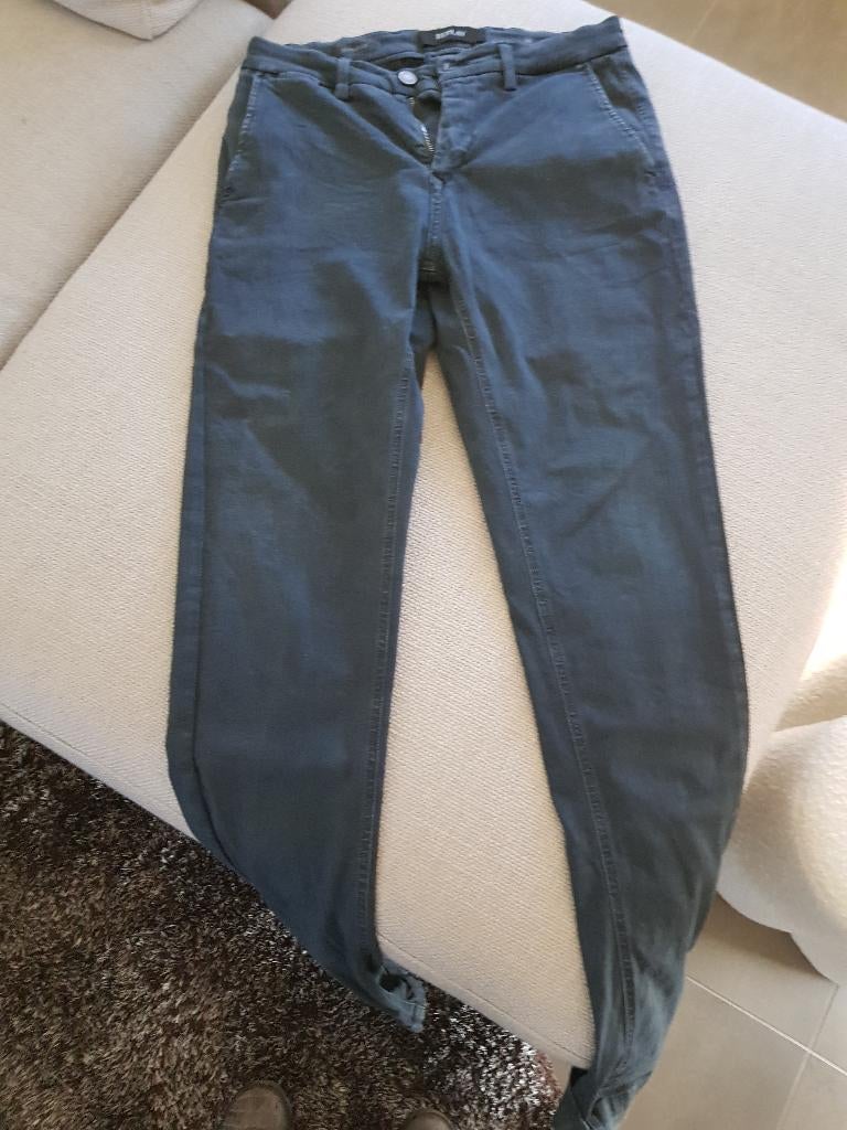 Blauwe chino Replay Zeumar Slim Fit, Ophalen, Blauw, W32 (confectie 46) of kleiner, Zo goed als nieuw