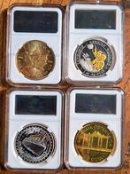 4x nep/namaak munten in slabs, Ophalen of Verzenden, Buitenland, Munten
