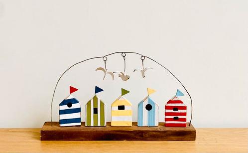 Houten Huisjes met Meeuwen, Huis en Inrichting, Woonaccessoires | Overige, Zo goed als nieuw, Ophalen of Verzenden