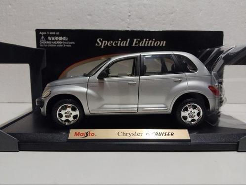 Chrysler PT Cruiser zilver grijs Maisto metal 1:18 KRD, Hobby en Vrije tijd, Modelauto's | 1:18, Zo goed als nieuw, Auto, Maisto