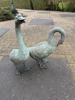 Ganzen, Ophalen of Verzenden, Gebruikt, Metaal, Dierenbeeld