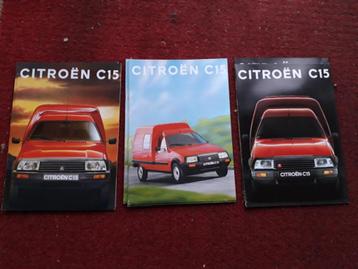 Citroen C15 folder verkoopfolder 3 stuks SET PRIJS