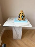 Marmeren salontafel/bijzettafel, Huis en Inrichting, Tafels | Salontafels, Ophalen, Gebruikt, 50 tot 100 cm, Rond