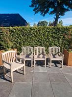 Teak Houten Tuinstoelen - Set van 4, Tuin en Terras, Ophalen, Gebruikt