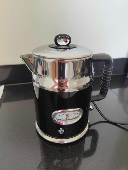 Russell Hobbs Retro Classic Waterkoker – Zwart – In Topstaat, Witgoed en Apparatuur, Waterkokers, Gebruikt, Ophalen of Verzenden