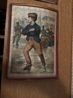 Antieke Legpuzzel met Wintertafereel, Ophalen of Verzenden, Minder dan 500 stukjes, Gebruikt, Legpuzzel