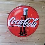 Coca-Cola metalen wandbord rond 40cm, Ophalen of Verzenden, Zo goed als nieuw, Reclamebord