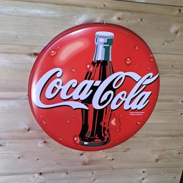 Coca-Cola metalen wandbord rond 40cm beschikbaar voor biedingen