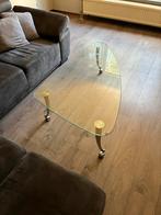 Rolf Benz Glazen Salontafel met Wieltjes, Huis en Inrichting, Ophalen, Gebruikt, 100 tot 150 cm, 50 tot 100 cm