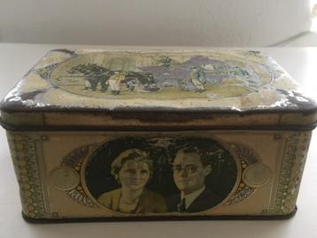 Antiek herdenkings blik Juliana en Bernhard, 1936 beschikbaar voor biedingen