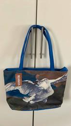 Nieuwe blauwe shopper met zwaan en klein tasje (prj), Ophalen of Verzenden, Nieuw, Blauw, Shopper