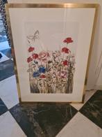 Schilderij bloemen tweeluik, Ophalen, Zo goed als nieuw, Hout