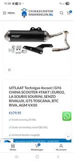 UITLAAT Technigas 4scoot | GY CHINA SCOOTER 4TAKT |EURO2, LA, Fietsen en Brommers, Ophalen of Verzenden, Nieuw, Uitlaat, Overige merken