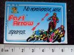 sticker use fast arrow spares motorcross motocross wegrace, Verzamelen, Verzenden, Zo goed als nieuw, Merk