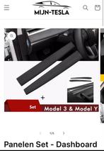 Tesla model 3 of Y Panelen Set  voor Dashboard - Mat carbon, Nieuw, Ophalen of Verzenden