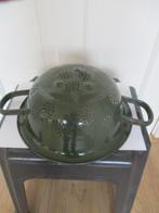 Vergiet, emaille met grijze binnenkant, Antiek en Kunst, Curiosa en Brocante, Ophalen of Verzenden