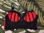 Rood/ zwarte  bh bustier maat M NIEUW, Verzenden, Rood, BH