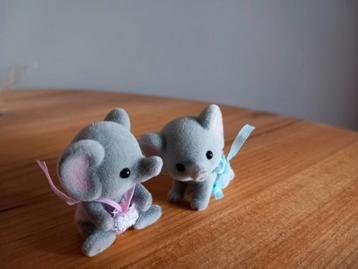 Sylvanian families tweeling olifantjes/babies  beschikbaar voor biedingen