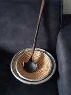 Grote houten landelijke lepel,aparte (tuit)vorm,sober sleets, Ophalen of Verzenden