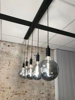 Moderne zilveren bollen lamp, Ophalen of Verzenden, Gebruikt, Metaal, Minder dan 50 cm