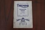 Triumph 1953 motorcycle instruction manual 5T T100 TR5 6T, Motoren, Handleidingen en Instructieboekjes, Verzenden, Triumph