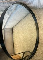 Ronde spiegel met zwarte metalen rand 45cm doorsnede, Huis en Inrichting, Woonaccessoires | Spiegels, Ophalen, Minder dan 50 cm