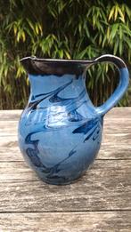 Grote kan handgemaakt aardewerk blauw, Ophalen of Verzenden