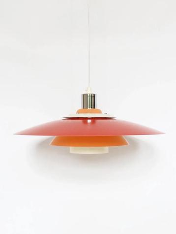 Vintage Design light Korfu hanglamp Deens schalenlamp oranje beschikbaar voor biedingen