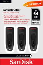 3 Stuks SanDisk USB-Stick 64 GB USB3.2 3-Pack USB 64GB 3Pack, Computers en Software, USB Sticks, Ophalen of Verzenden, Nieuw, Sandisk