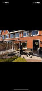 Zweefparasol - 3 Meter - Taupe, Ophalen, Aluminium, Zo goed als nieuw, Inklapbaar