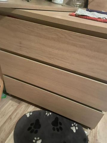 Lage bruine lade kast met 3 lades IKEA 