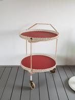 bijzettafel serveerwagen met wieltjes vintage boho, Huis en Inrichting, Tafels | Bijzettafels, 45 tot 60 cm, Minder dan 55 cm