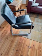 fauteuille, zwart leer, Ophalen, Zo goed als nieuw, Leer