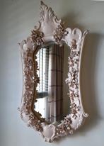 Prachtige stenen spiegel met zacht roze roosjes, Minder dan 100 cm, Minder dan 50 cm, Zo goed als nieuw, Ophalen